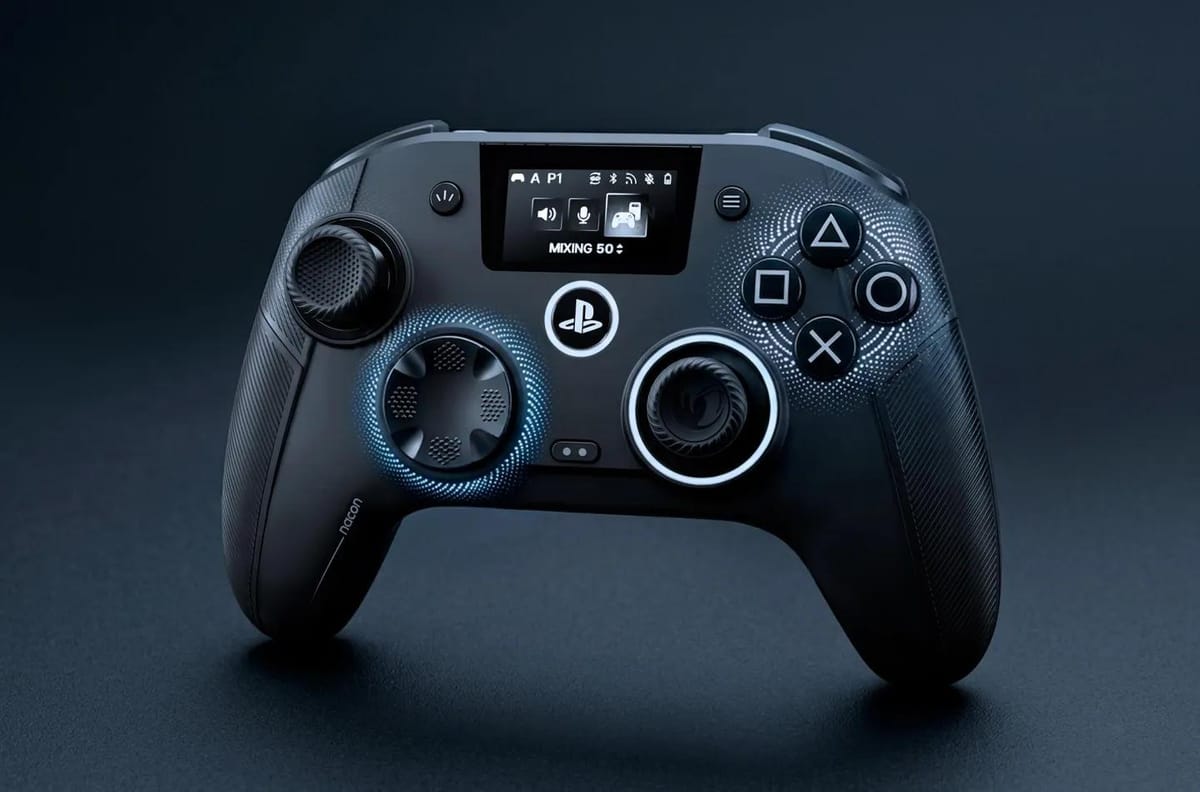 Для PS5 представили необычный геймпад с экраном и настройкой стиков